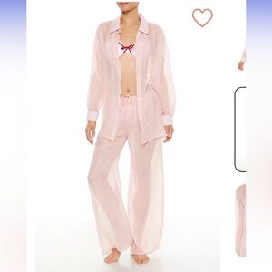 NWT Forever 21 Light Pink Heart Print Cover Up